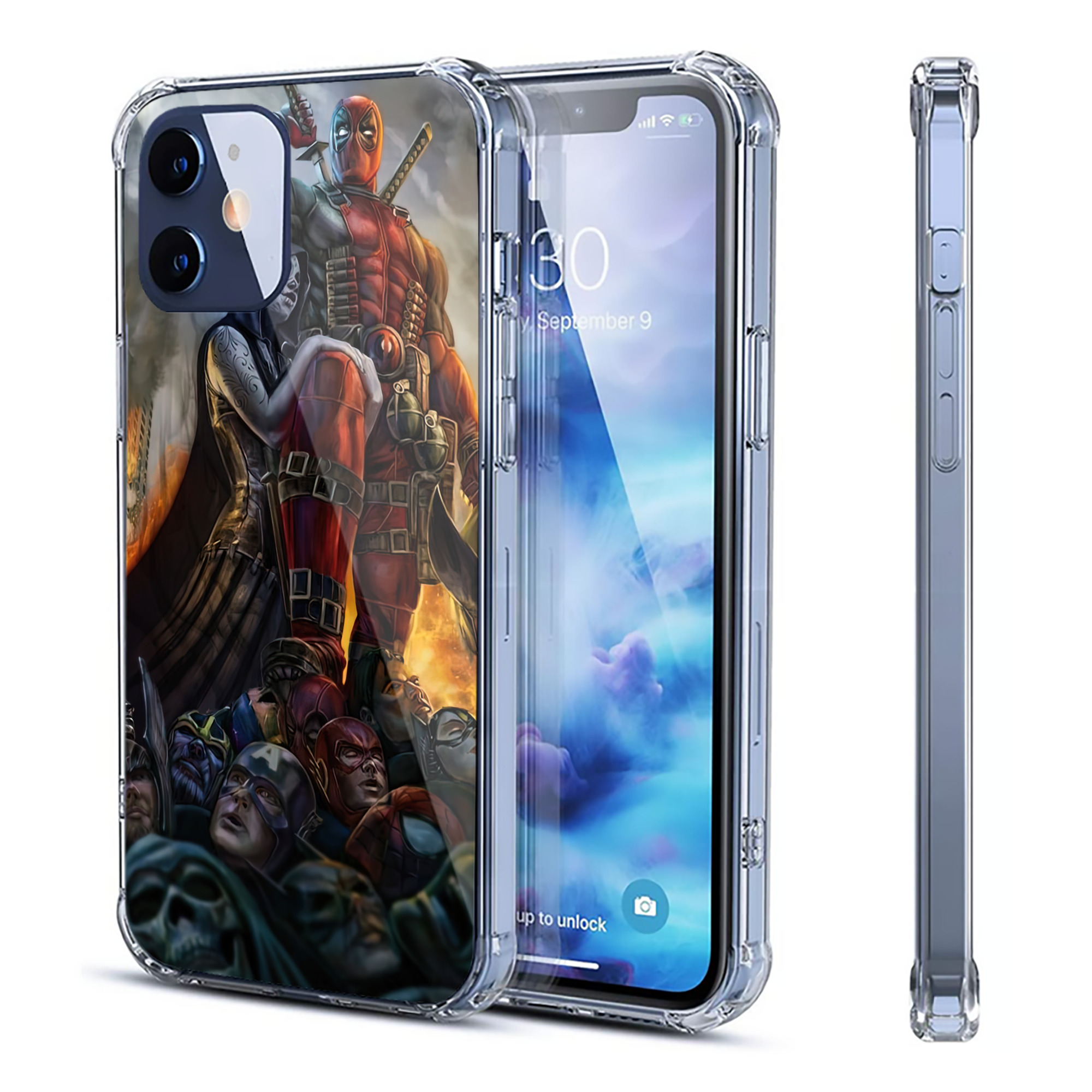 （画像用） Deadpool デッドプール 【iPhone 12シリーズ対応】透明スマホケース（クリアソフトケース）